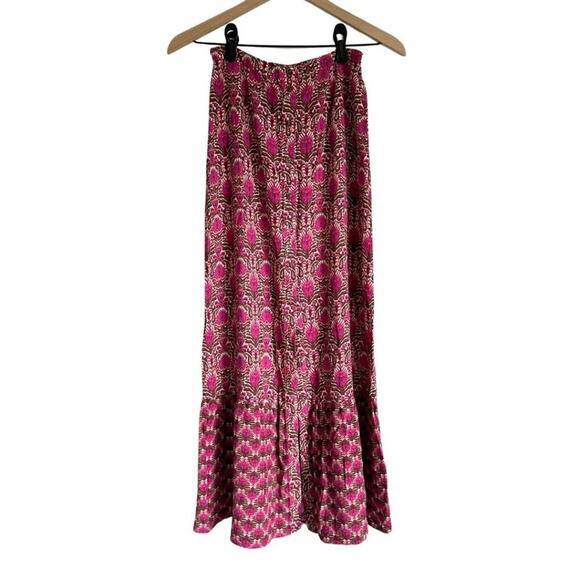 DR2 BY Daniel Rainn Paisley Button Front Maxi Skirt in Fuchsia  N978 / N980 S - Picture 1 of 10